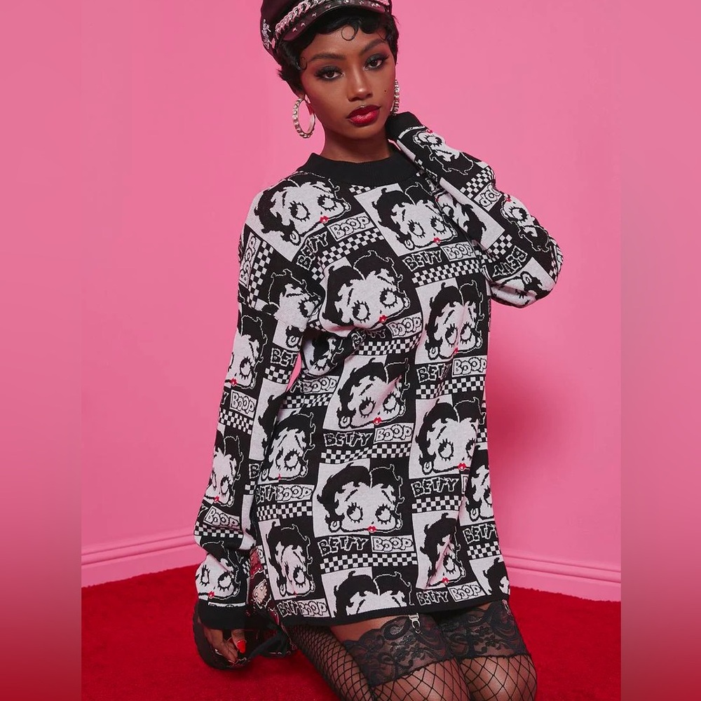 DOLLS KILL X BETTY BOOP Animated Screen Queen Knit Sweater